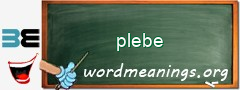 WordMeaning blackboard for plebe